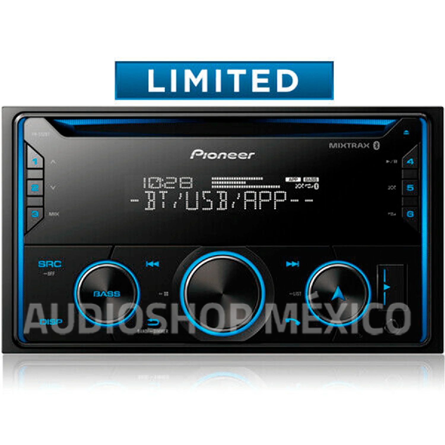 RADIO 1-DIN BLUETOOTH USB Y SPOTIFY PARA IPHONE Y ANDROID PIONEER