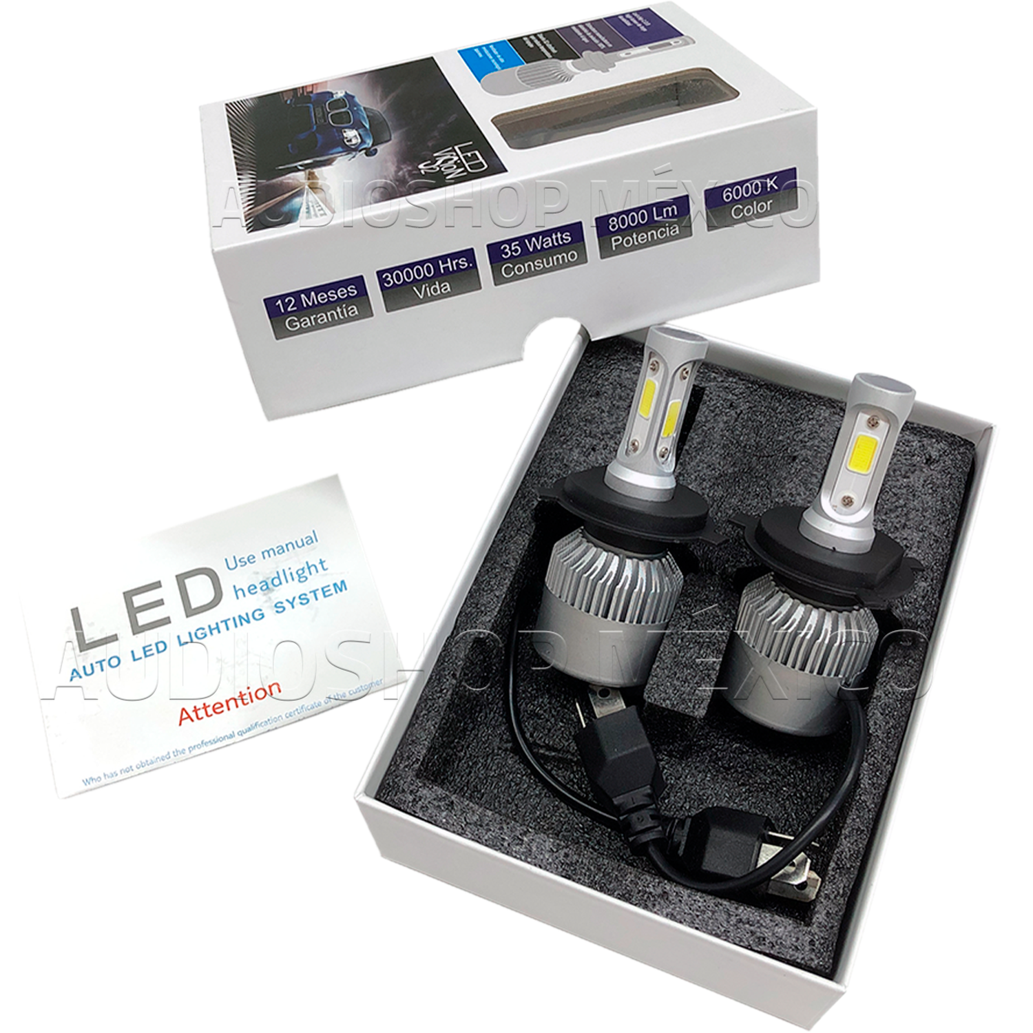 Kit Led Universal Tipo Xenon Led Vision S2 H4 9004/9007 H13 9005 9006 –  Audioshop México lo mejor en Car Audio en México