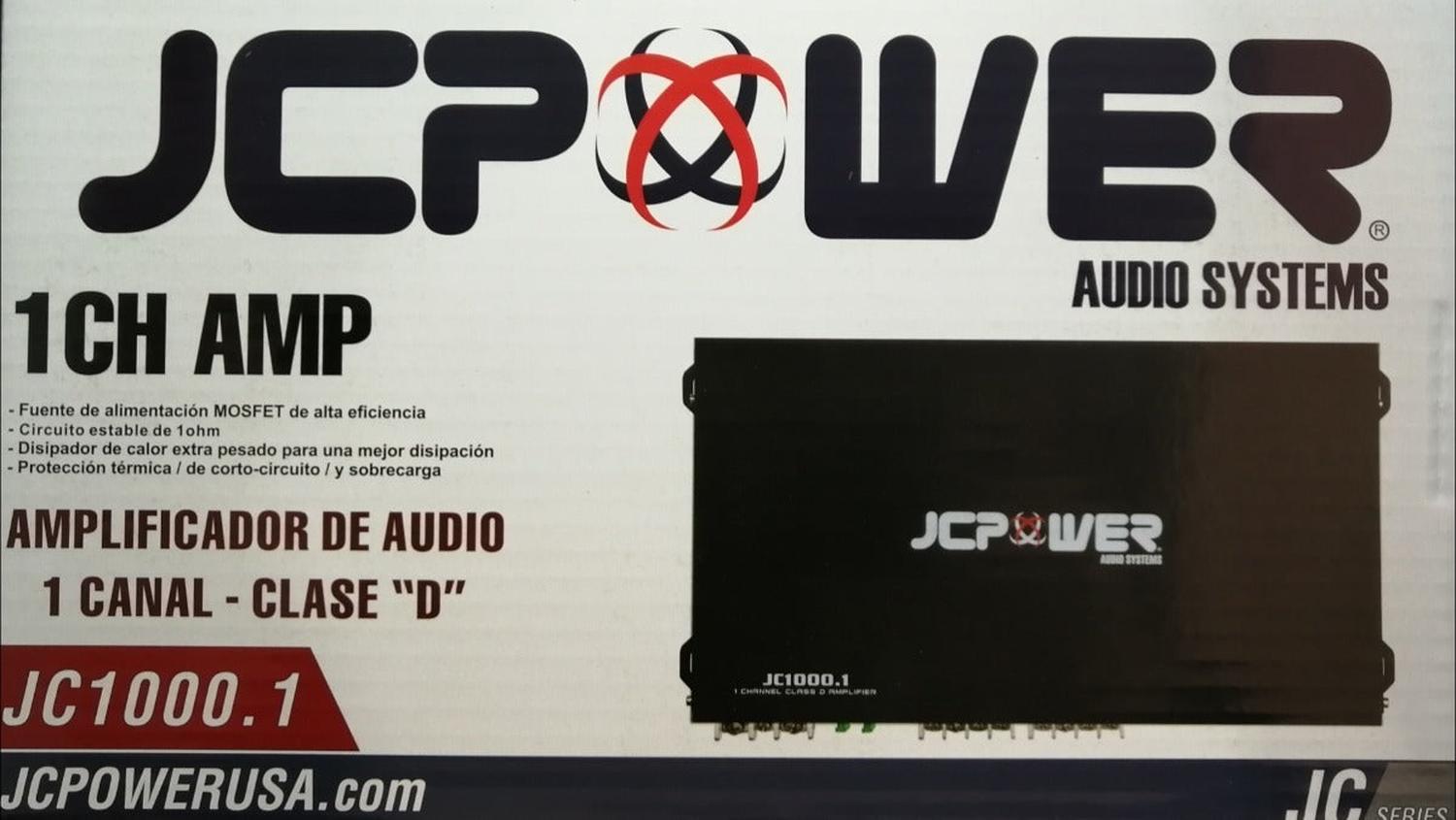 Amplificador Monoblock JC Power JC1000.1 1000 Watts Clase D 1 Ohm - Audioshop México lo mejor en Car Audio en México -  JC Power