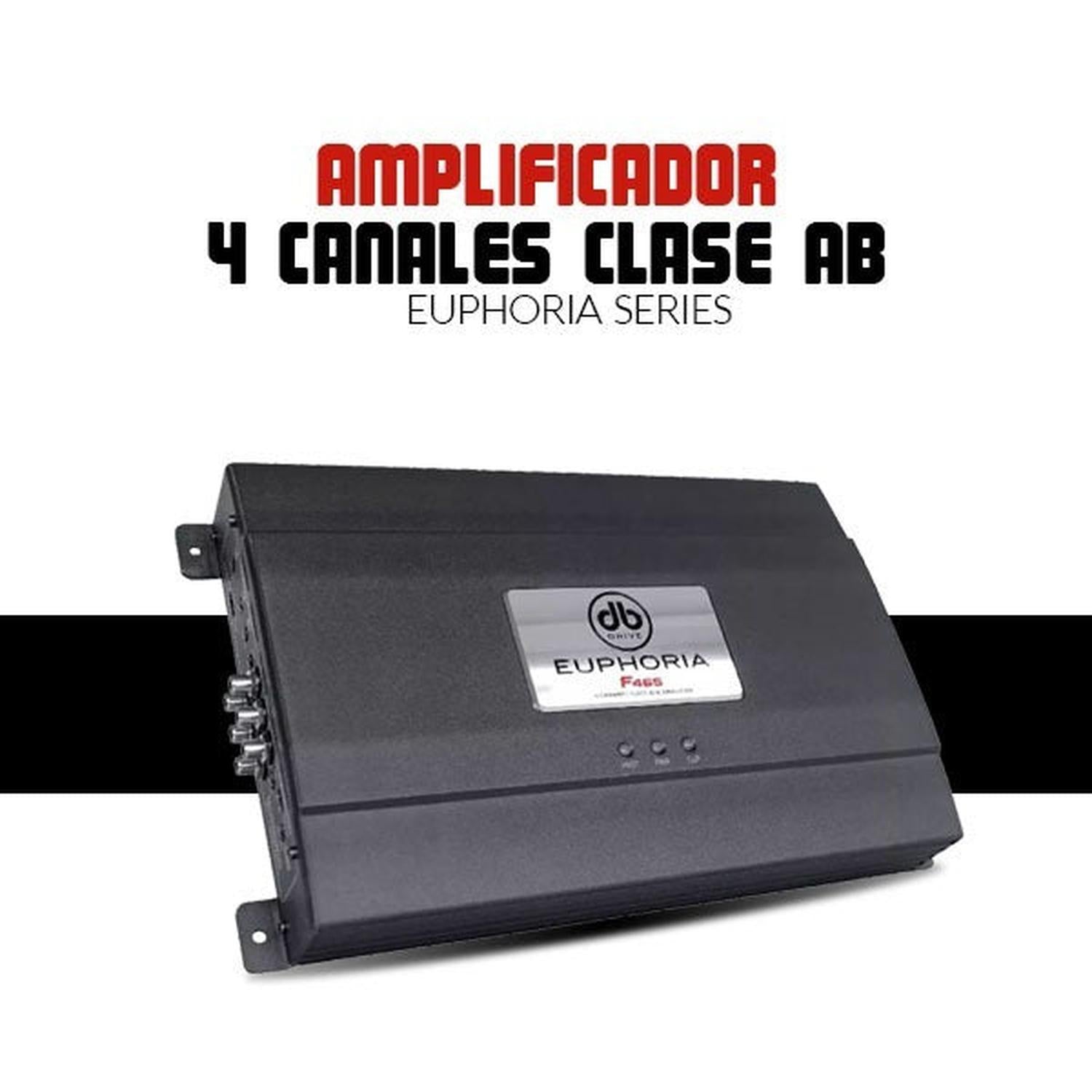 Amplificador 4 Canales Euphoria Audio F465 260 Watts Clase AB - Audioshop México lo mejor en Car Audio en México -  Euphoria Audio