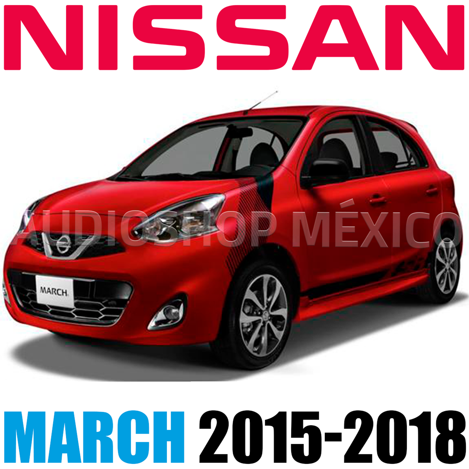 Frente Base para Autoestéreo 1 y 2 DIN HF Audio HF-0756DD Nissan March 2015-2018 - Audioshop México lo mejor en Car Audio en México -  HF Audio