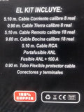 Kit de Instalación para amplificador Treo TR-KIT8 Calibre 8 100% Cobre 1600 Watts 5.1 metros - Audioshop México lo mejor en Car Audio en México -  Treo