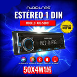 Estéreo 1 DIN Audio Labs ADL-530BT con APP, USB y Bluetooth Control Remoto Iluminación RGB Android i