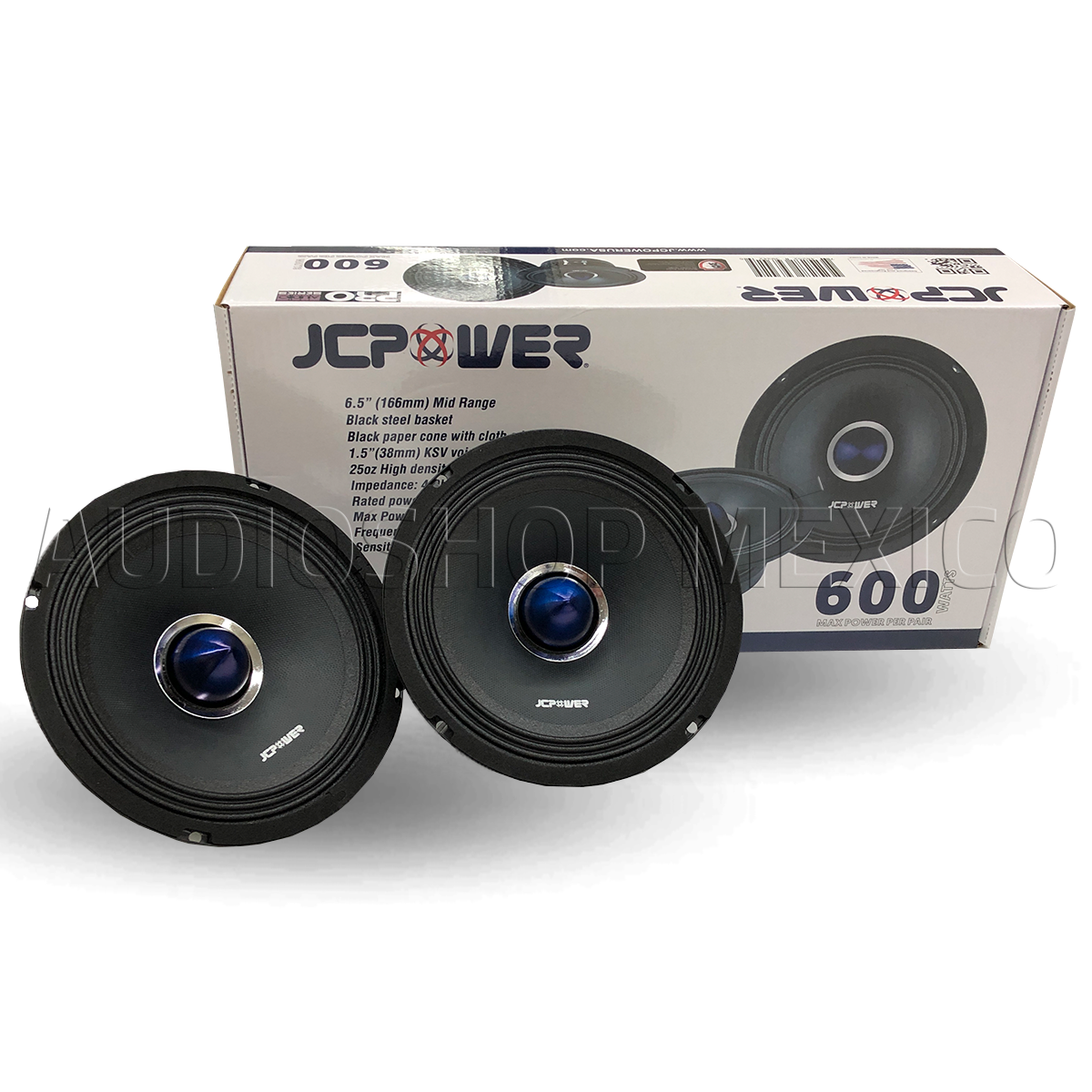 Jc Power Rps65m Set de Medios Rangos Jc Power P65M 600 Watts 6.5 Openshow Spl + Driver ...
