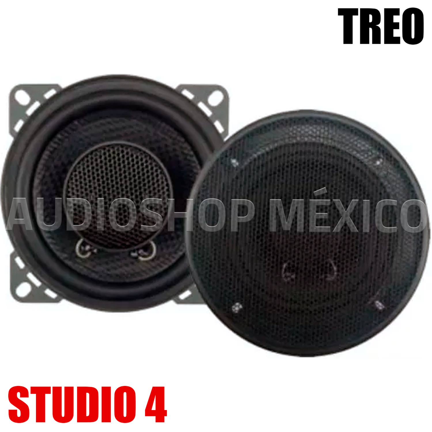 Bocinas Coaxiales Treo STUDIO4 450 Watts 4 Pulgadas 4 Ohms 45 Watts RMS 2 Ví­as Soundstage - Audioshop México lo mejor en Car Audio en México -  Treo