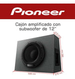 Cajón con Subwoofer Amplificado 130 Watts 12 Pulgadas 350 Watts RMS - Audioshop México lo mejor en Car Audio en México -  Pioneer