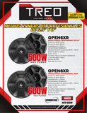 Par de Medios Rangos Open Show Profesionales Treo OPEN6XR 500 Watts 6.5 Pulgadas 4 Ohms (Venta por p - Audioshop México lo mejor en Car Audio en México -  Treo