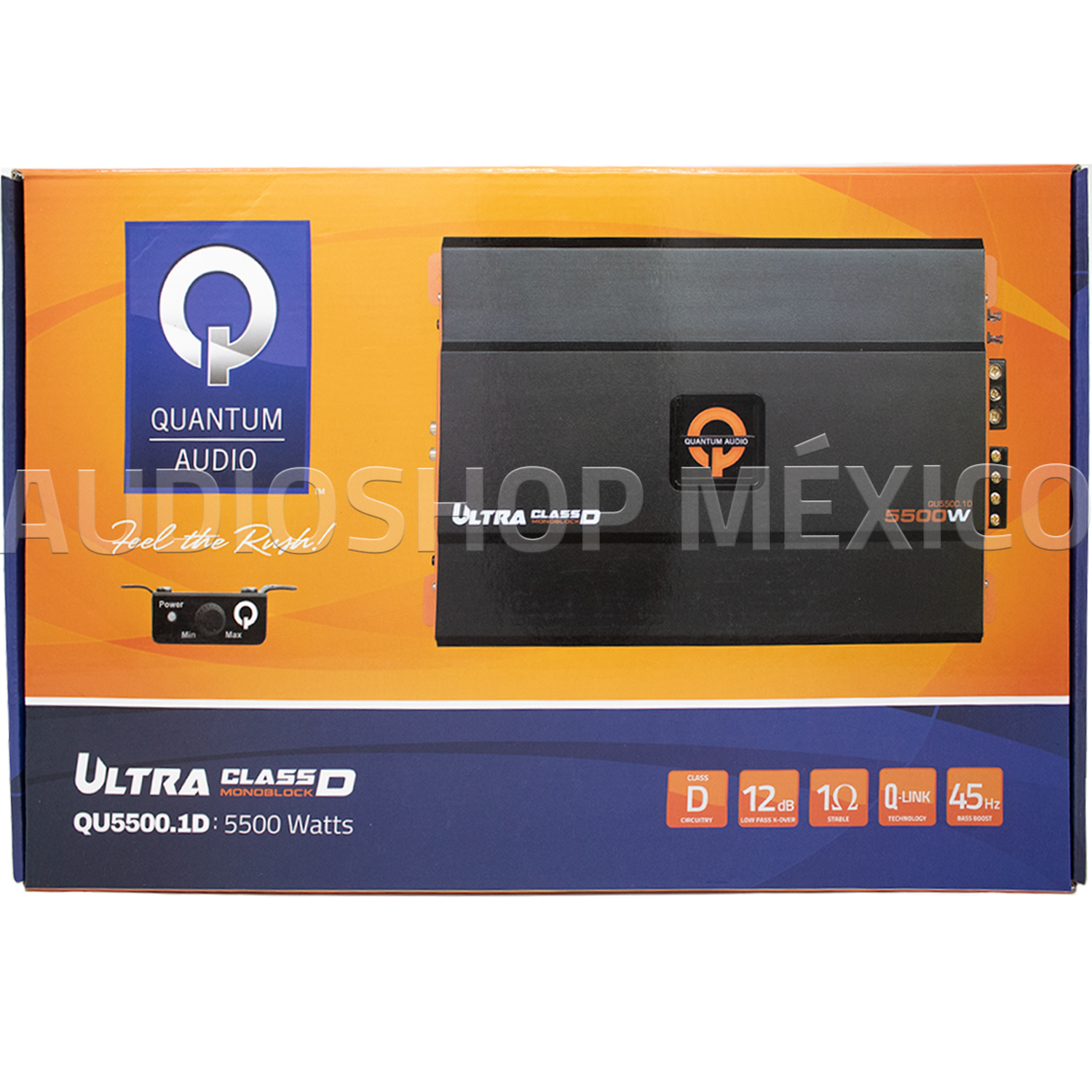 Amplificador Monoblock Quantum Audio QU5500.1D 5500 Watts Clase D con control de bajos Ultra Series - Audioshop México lo mejor en Car Audio en México -  Quantum Audio