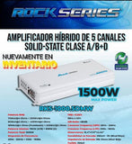 Amplificador Marino Rock Series RKS-1000.5DMW 1500 Watts 5 Canales Clase AB+D Híbrido Color Blanco
