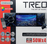 Estéreo Pantalla 1 DIN 4" Treo CINEMA54 Bluetooth Cámara de reversa Cara Fija - Audioshop México lo mejor en Car Audio en México -  Treo