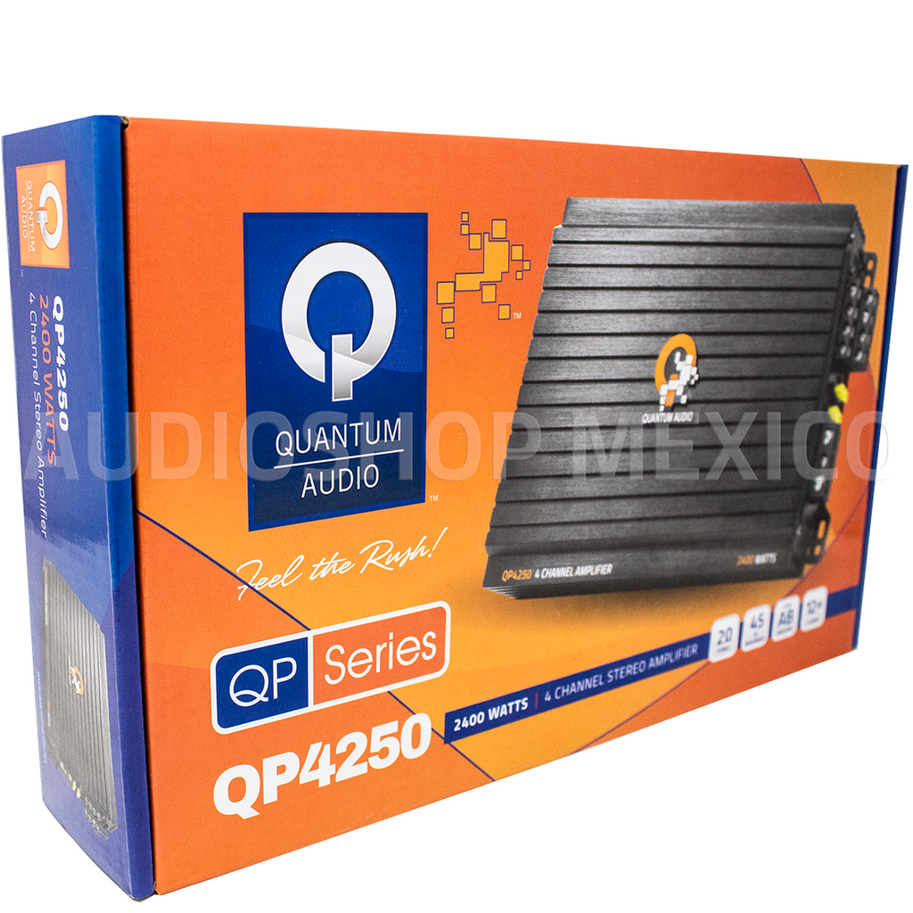 Amplificador 4 Canales Quantum Audio QP4250 2400 Watts Clase AB 2 Ohms