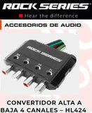 Convertidor Alta a Baja Hi Low 4 Canales Rock Series HL424 - Audioshop México lo mejor en Car Audio en México -  Rock Series