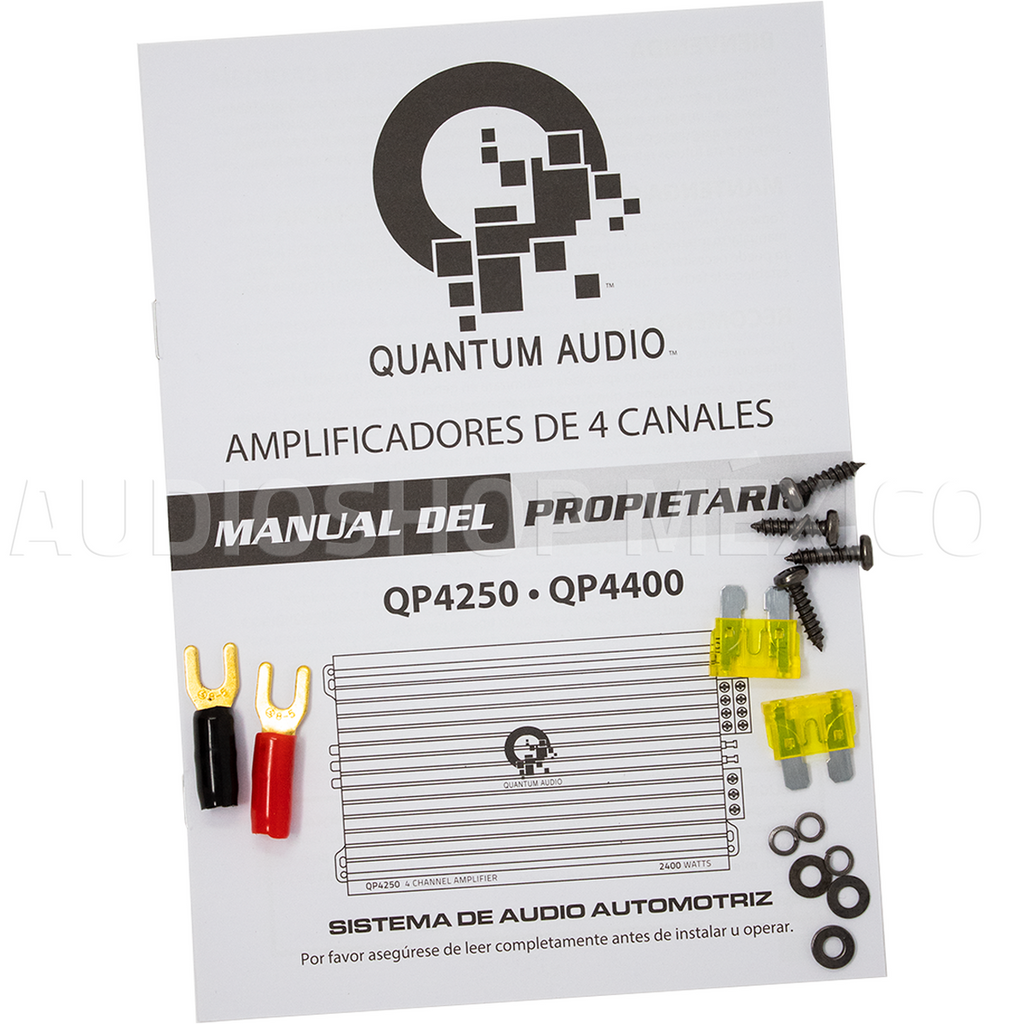 Amplificador 4 Canales Quantum Audio QP4250 2400 Watts Clase AB 2 Ohms