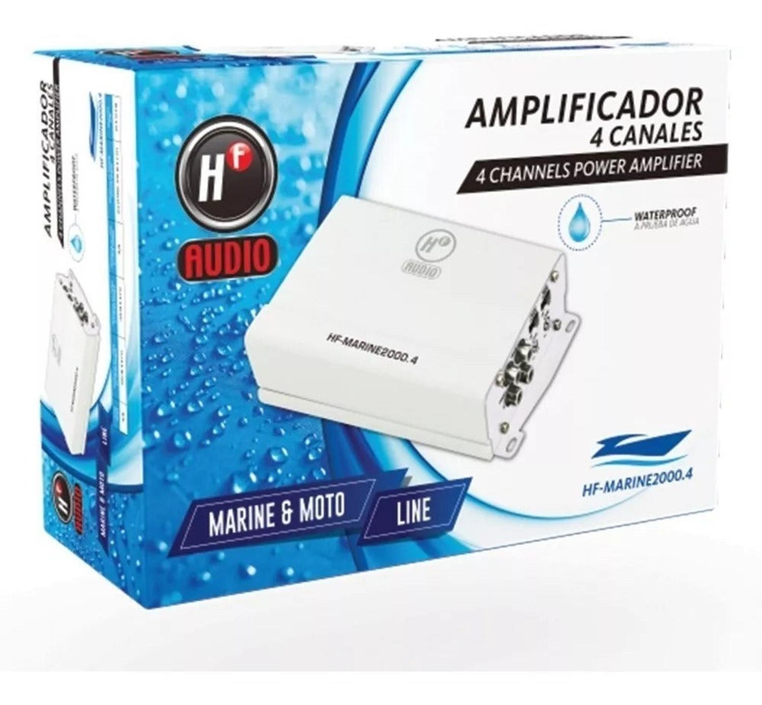 Amplificador Marino 4 Canales Hf Audio Hf-marine2000.4 200 Watts Clase Ab Bluetooth - Audioshop México lo mejor en Car Audio en México -  HF Audio