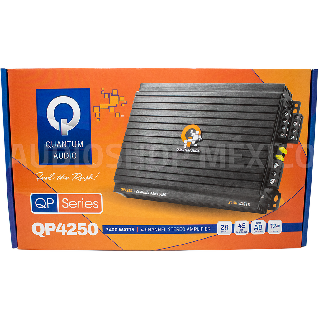 Amplificador 4 Canales Quantum Audio QP4250 2400 Watts Clase AB 2 Ohms