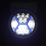 LED de Trabajo Redondo DRL Azul de 24 LEDS + 15 SMD Lumen ATV LM-5029B 29 Watts 4.5 Pulgadas 3000 Lúmenes 6000k A prueba de agua