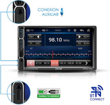 Autoestéreo Pantalla 2 DIN Steelpro CARBON-75MP Bluetooth Control Remoto Cámara de Reversa - Audioshop México lo mejor en Car Audio en México -  Steelpro