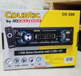 Estéreo 1 DIN Coustic CO-200 2 USB Bluetooth FM con Control Remoto - Audioshop México lo mejor en Car Audio en México -  Coustic