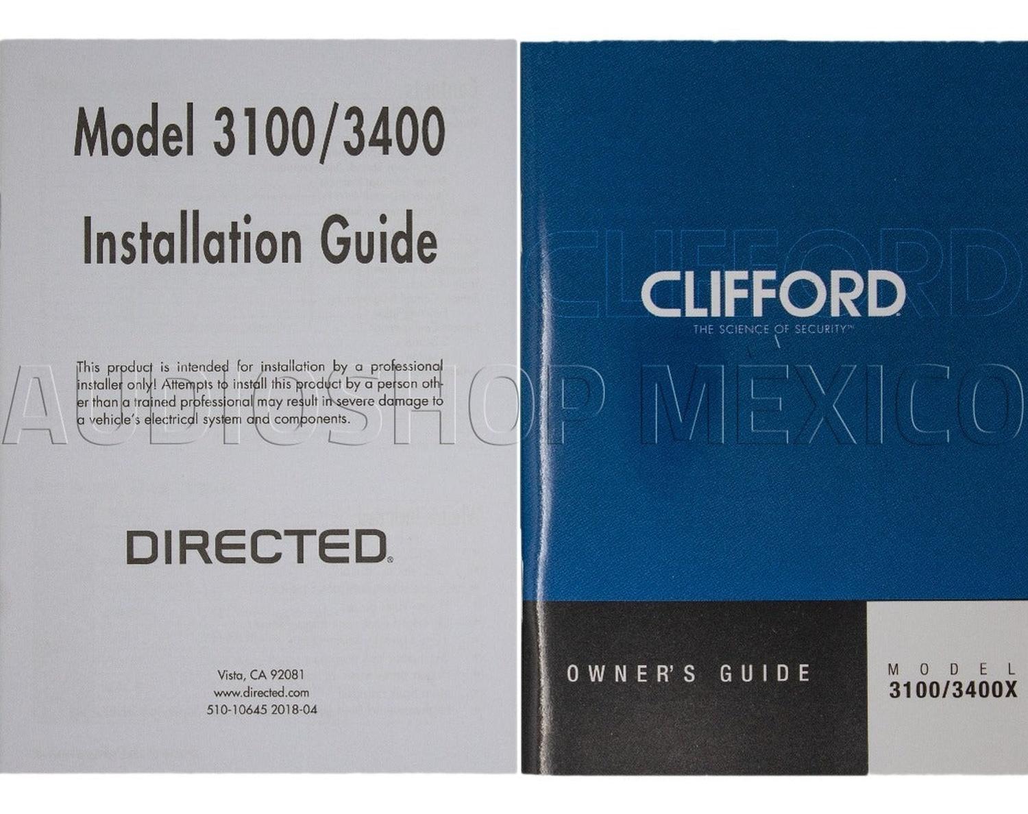 Alarma Universal Clifford 3100xm 3 Canales 1 Via Para Automóvil y Camioneta - Audioshop México lo mejor en Car Audio en México -  Clifford
