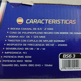 Bocinas Coaxiales Audio Art BS 63 180 Watts 6.5 Pulgadas 4 Ohms 60 Watts RMS 2 Vías Basic Series - Audioshop México lo mejor en Car Audio en México -  Audio Art