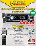 Estéreo 1 DIN Coustic CO-200 2 USB Bluetooth FM con Control Remoto - Audioshop México lo mejor en Car Audio en México -  Coustic