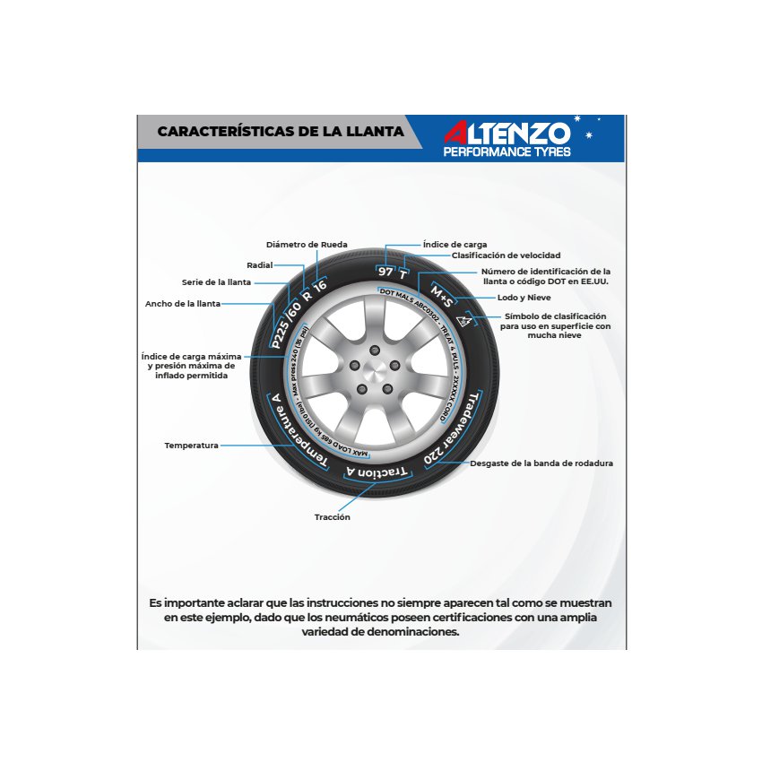 Llanta Sport Comforter Altenzo 205/50ZR17 93XLW 320A/A Asymmetric CB72dB - Audioshop México lo mejor en Car Audio en México -  Altenzo
