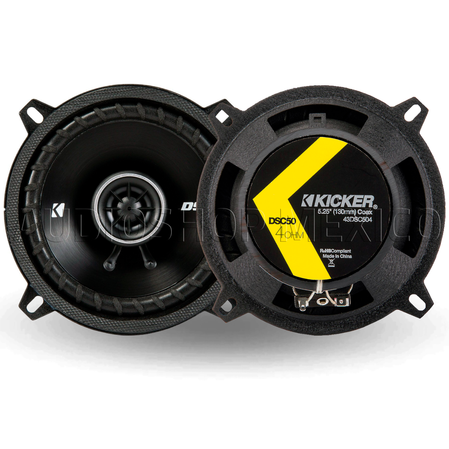 Bocinas Coaxiales Kicker DSC50 200 Watts 5.25 Pulgadas 4 Ohms 50 Watts RMS 2 Vías - Audioshop México lo mejor en Car Audio en México -  Kicker