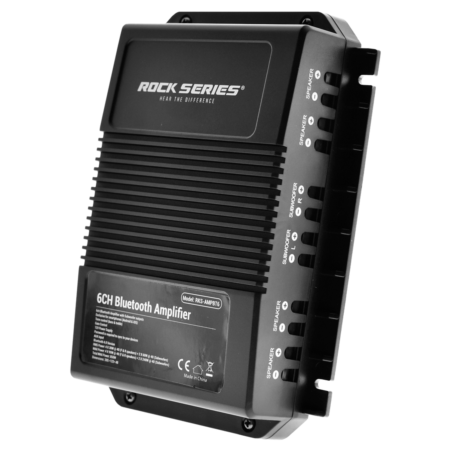 Amplificador con Bluetooth para carro 6 Canales Rock Series RKS-AMPBT6 850 Watts 4 Ohms - Audioshop México lo mejor en Car Audio en México -  Rock Series
