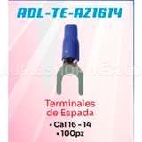 Terminal de Espada Azul Audio Labs ADL-TE-AZ1614 Calibres 16-14 (Contiene 100 piezas) - Audioshop México lo mejor en Car Audio en México -  Audio Labs