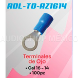 Terminal de Ojo Azul Audio Labs ADL-TO-AZ1614 Calibres 16-14 (Contiene 100 piezas) - Audioshop México lo mejor en Car Audio en México -  Audio Labs