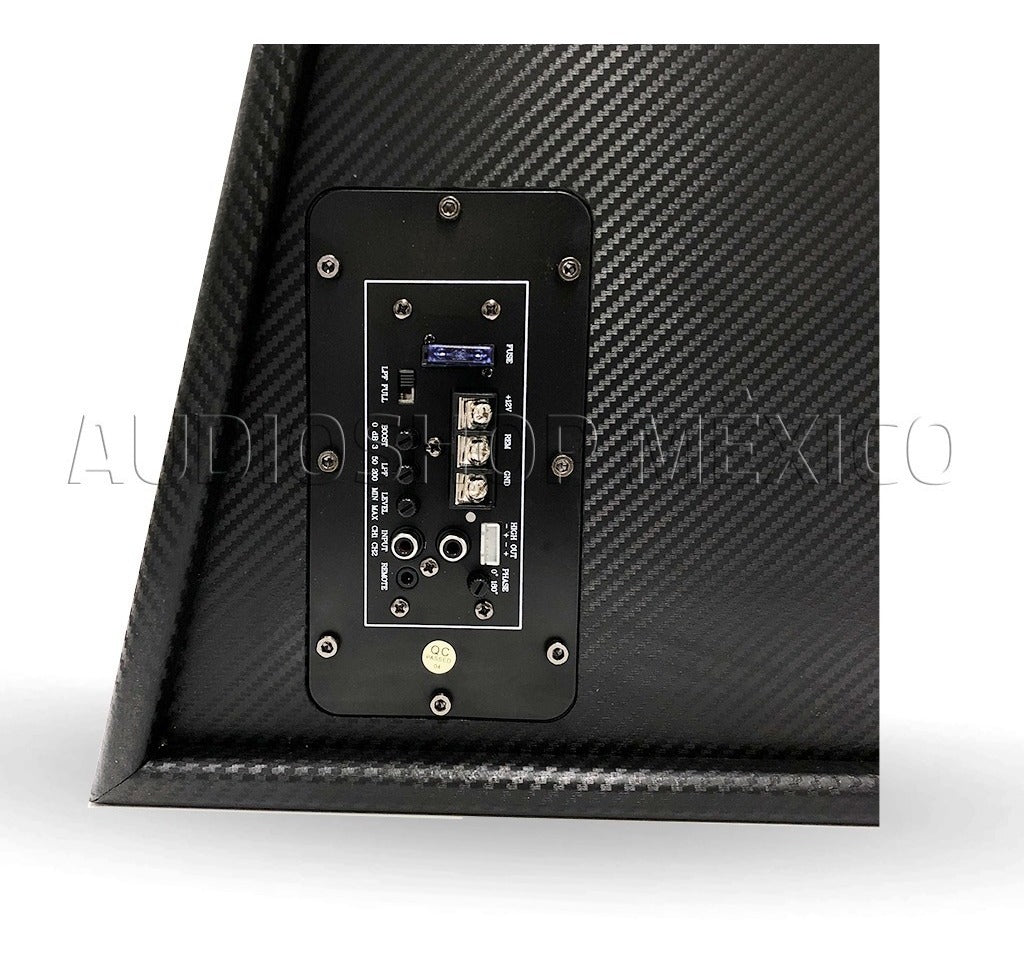 Cajón Amplificado 10 Pulgadas Carbon CA-BX208010ET 800 W Tipo Maletero - Audioshop México lo mejor en Car Audio en México -  Audioshop México