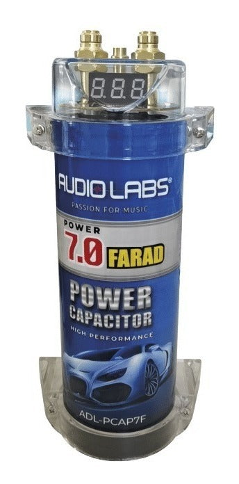 Capacitor Cilíndrico Audio Labs ADL-PCAP7F 7 Faradios Performance Pantalla 3 Dígitos Color Azul - Audioshop México lo mejor en Car Audio en México -  Audio Labs