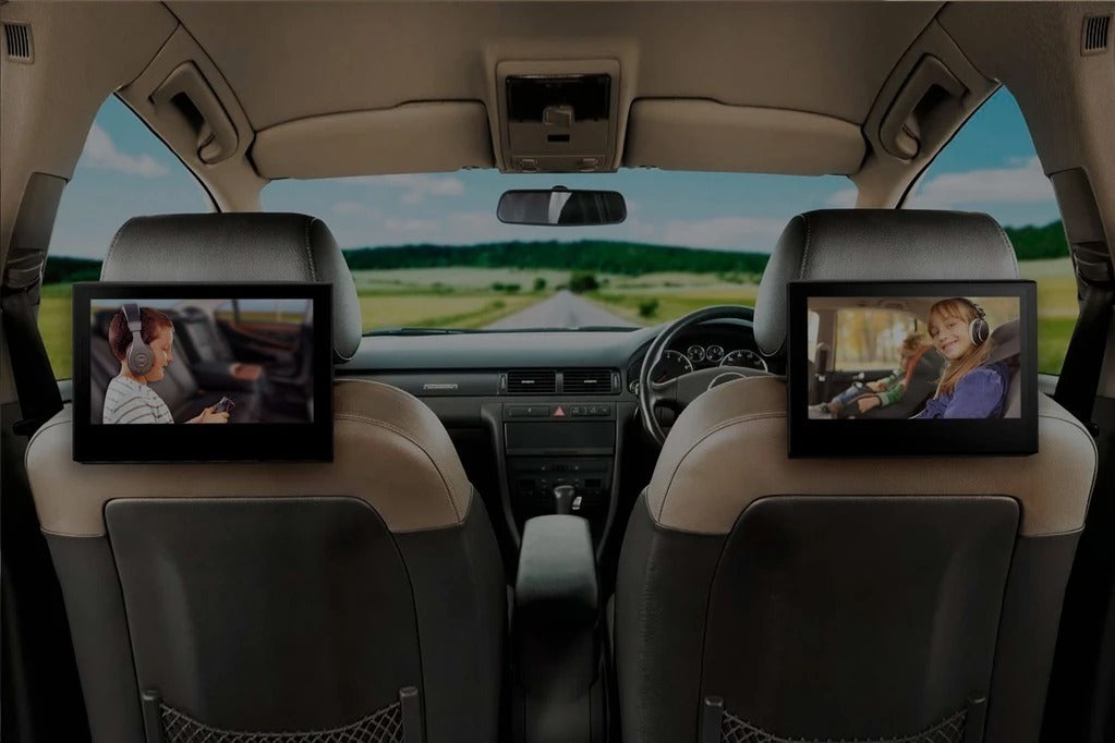 Par de Pantallas de Cabecera Treo VISION10 10.1 Pulgadas Touch DVD USB Full HD - Audioshop México lo mejor en Car Audio en México -  Treo