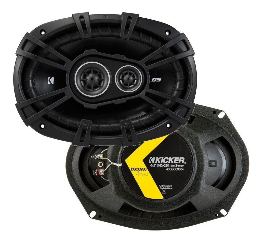 Bocinas Coaxiales Kicker DSC6930 6×9 Pulgadas 3 Vías 360w - Audioshop México lo mejor en Car Audio en México -  Kicker