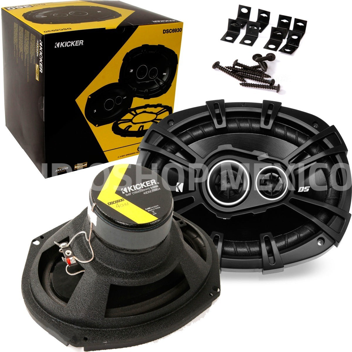 Bocinas Coaxiales Kicker DSC6930 6×9 Pulgadas 3 Vías 360w - Audioshop México lo mejor en Car Audio en México -  Kicker