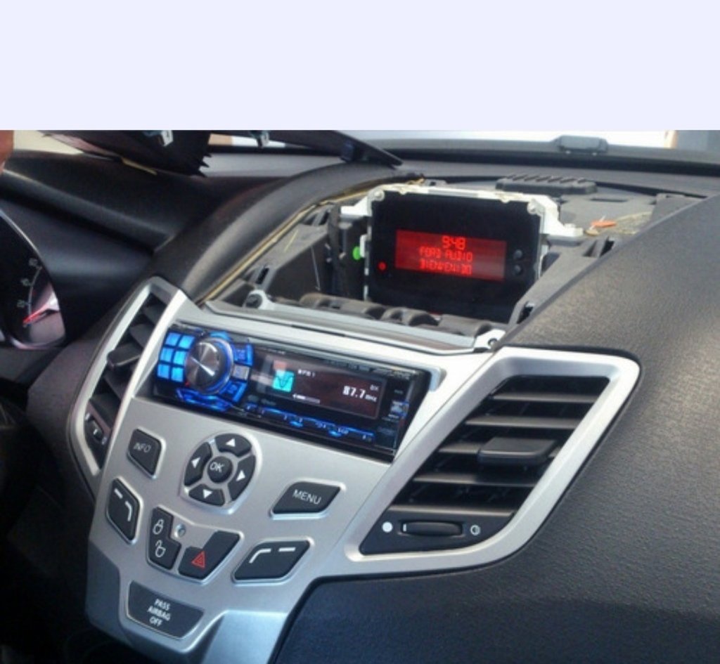 Frente Base Autoestéreo 1 DIN HF Audio HF-0594B Ford Fiesta 2011-2018 Color Negro - Audioshop México lo mejor en Car Audio en México -  HF Audio