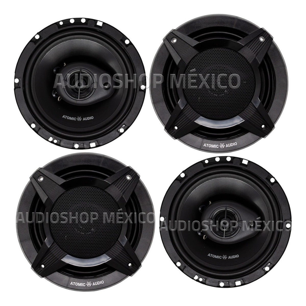 Paquete 4 Bocinas 6.5 Pulgadas 800w Max Atomic Audio Iron65 - Audioshop México lo mejor en Car Audio en México -  Atomic Audio
