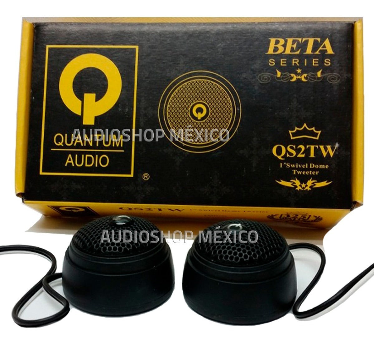 Tweeters de Montaje Direccional Quantum Audio QS2TW 150 Watts 1 Pulgada 185 Watts RMS - Audioshop México lo mejor en Car Audio en México -  Quantum Audio