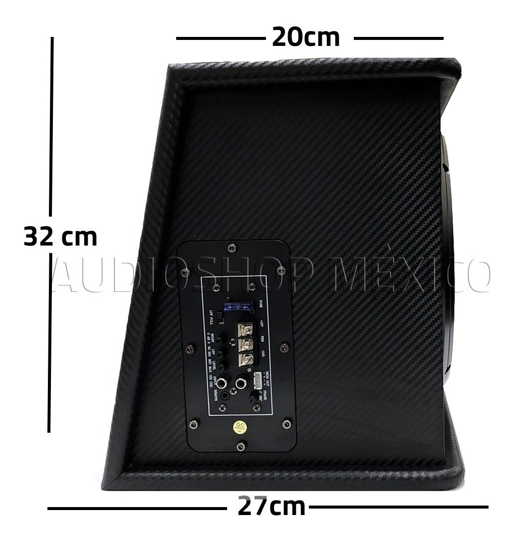 Cajón Amplificado 10 Pulgadas Carbon CA-BX208010ET 800 W Tipo Maletero - Audioshop México lo mejor en Car Audio en México -  Audioshop México