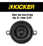 Bocinas Coaxiales Kicker KSC350 100 Watts 3.5 Pulgadas 4 Ohms 50 Watts RMS 2 Vías - Audioshop México lo mejor en Car Audio en México -  Kicker