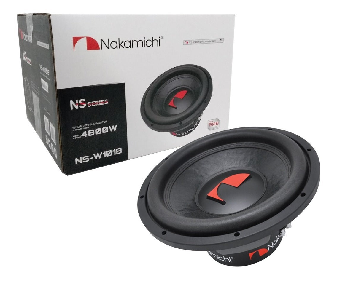 Subwoofer Nakamichi NS W1018 4800 Watts 10 Pulgadas 4 4 Ohms