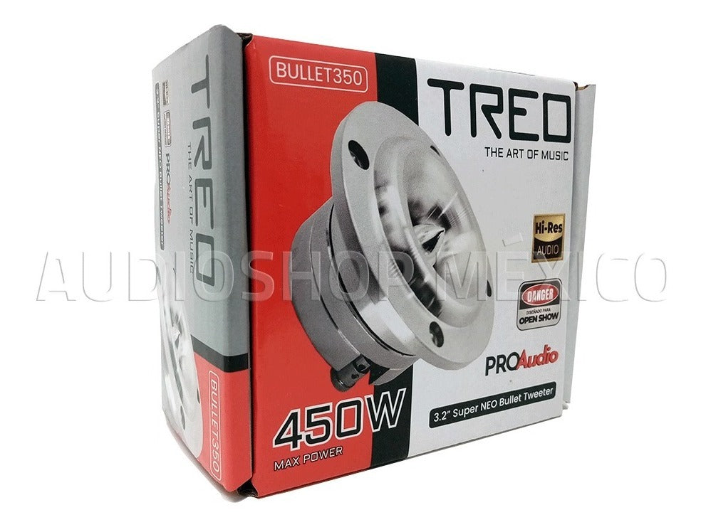 Tweeters Tipo Bala para Competencias Treo BULLET350 450 Watts 3.2 Pulgadas 4 Ohms Open Show (Venta por par) - Audioshop México lo mejor en Car Audio en México -  Treo