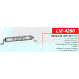 Barra de Luz LED 68 LEDS Lumen ATV LM-4260 20 Watts 11.5 Pulgadas 1600 Lúmenes 6000k A prueba de agua