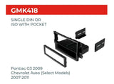 Frente Base Autoestéreo 1 DIN American International GMK418 Chevrolet Aveo 2007-2011 y Pontiac G3 20 - Audioshop México lo mejor en Car Audio en México -  American International
