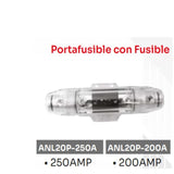 Portafusible con Fusible ANL Rock Series ANL20P-200A 200 Amperes Fuse Holder (Venta individual) - Audioshop México lo mejor en Car Audio en México -  Rock Series