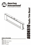 Frente Base Autoestéreo 1 DIN American International AUDK610 Audi 1996-2006 - Audioshop México lo mejor en Car Audio en México -  American International