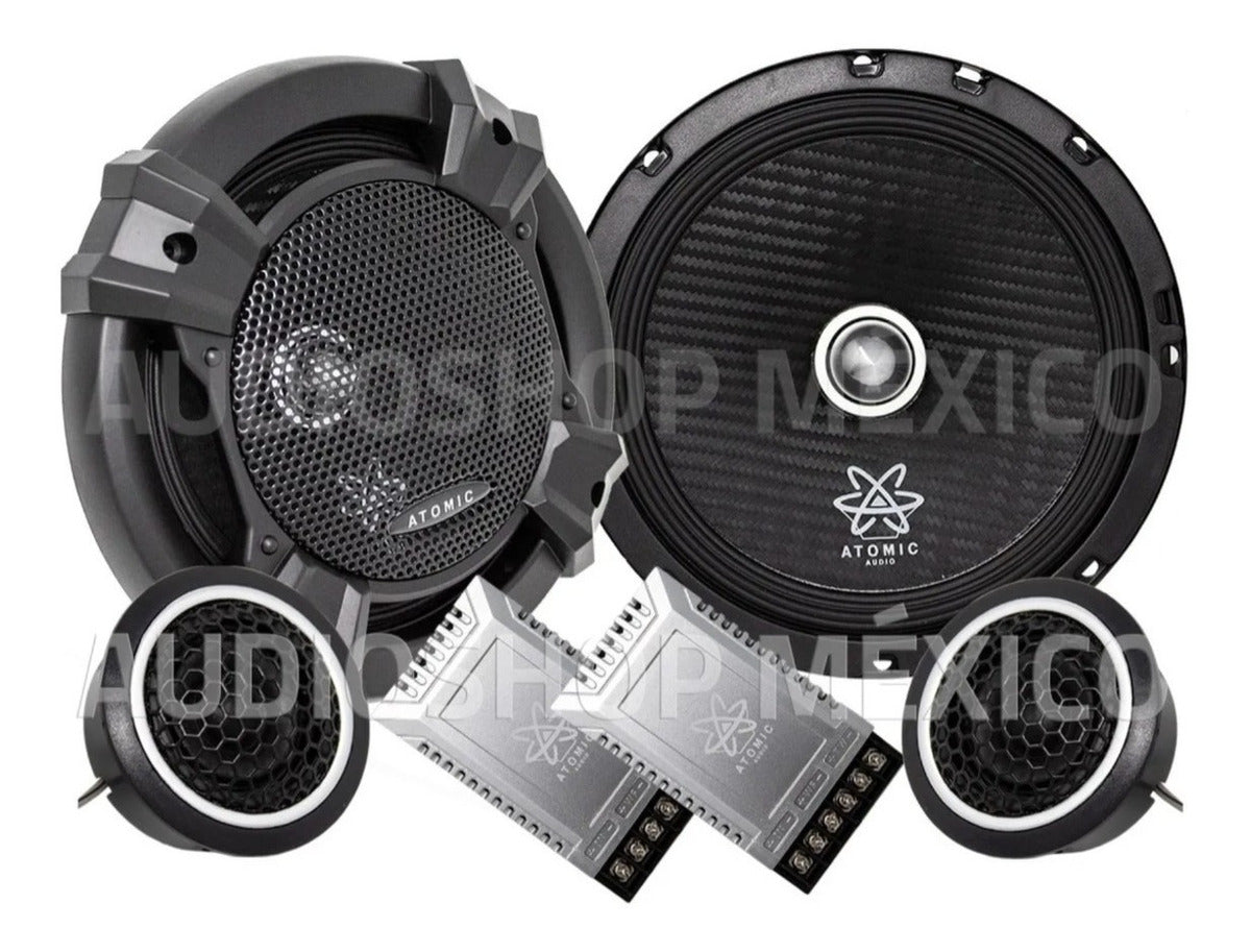 Amplificador 4 Canales + 2 Set de Medios 6.5 PLG Atomic Audio - Audioshop México lo mejor en Car Audio en México -  Atomic Audio
