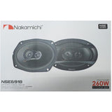 Bocinas Coaxiales Full-Range Nakamichi NSE6918 260/40W Max 6×9 Pulgadas 4 Ohms 3 Vías - Audioshop México lo mejor en Car Audio en México -  Nakamichi