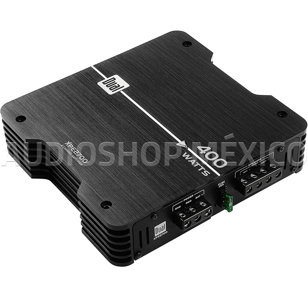 Amplificador Compacto 2 Canales Dual XPE2700 400 Watts Clase AB