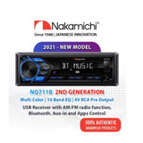 Autoéstereo para auto 1 DIN Nakamichi NQ711B Desmontable con USB y Bluetooth, Auxiliar, FM con App - Audioshop México lo mejor en Car Audio en México -  Nakamichi